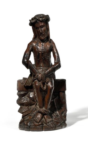 null CHRIST WITH BINDINGS in wood carved in the round. Probably in the style of the...