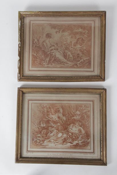 Two engravings after François Boucher engraved...