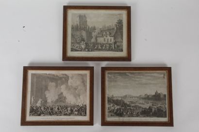 null SET OF EIGHTEEN ENGRAVINGS representing the old Paris and scenes of the French...