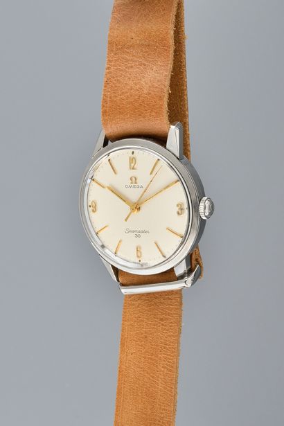 null OMEGA Seamaster 30. Ref: 135.007-63. Circa 1960. Steel wristwatch, Roman numerals...