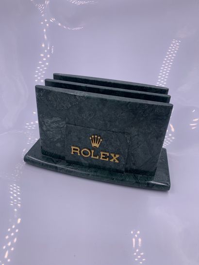 null ROLEX Marble document holder, signed.