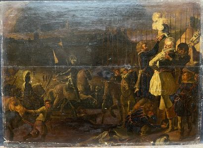 null FRENCH SCHOOL of the first quarter of the XIXth century. Henri IV at the siege...