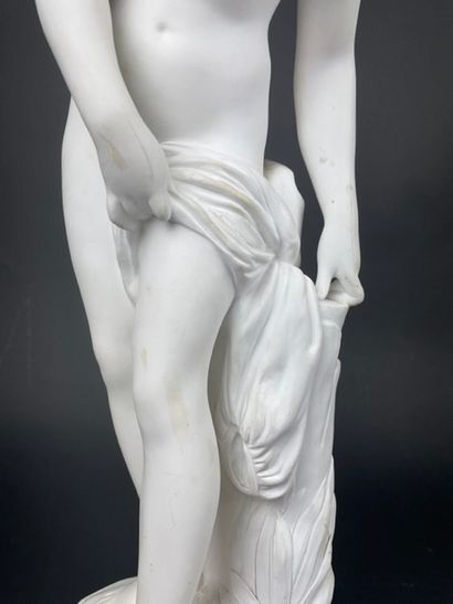 null Etienne FALCONET (1716-1791) D'après La Baigneuse Sculpture en biscuit H : 54...