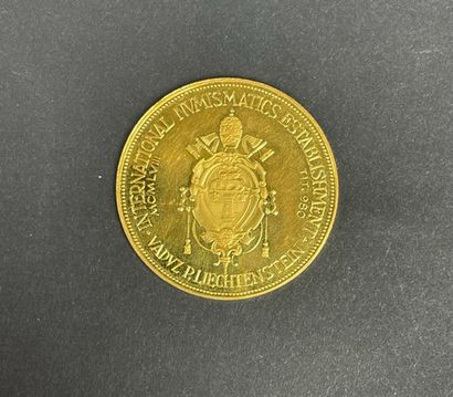  VATICAN. Médaille or Jean XXIII (1958-1963). 1958. Très beau. Poids : 25 g