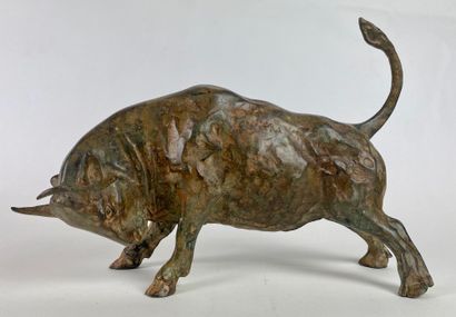 Pierre CHENET (XX-XXI) Bull. Bronze with...