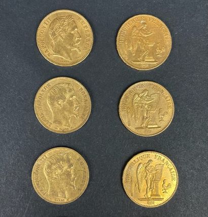 null FRANCE 12 pièces de 20 francs or. Poids : 77.1 g