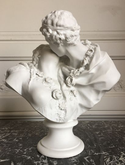 After HOUDON (1741-1828) The kiss. Large...