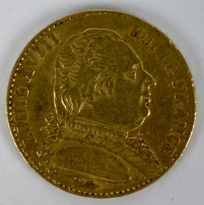 LOUIS XVIII (1755-1824) 20 francs gold 1815...