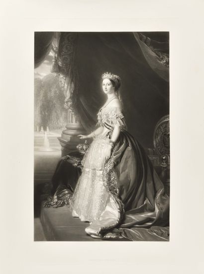 null Franz-Xaver WINTERHALTER (d’après) L’Empereur Napoléon III et l’Impératrice...