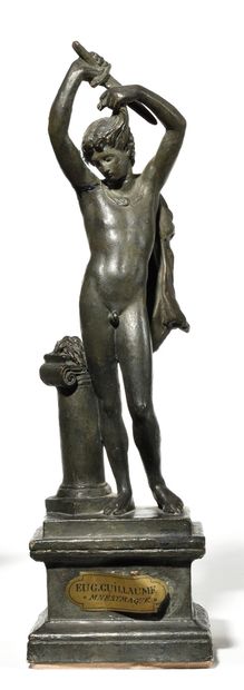  EUGENE GUILLAUME (MONTBARD, 1822 - ROME, 1905) Mnésymaque Bronze with light brown...