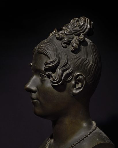 null EUGENE GUILLAUME (MONTBARD, 1822 - ROME, 1905) Portrait of presumed Thérèse...