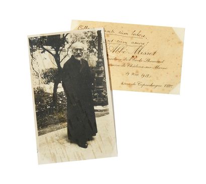 null THE ABBE MISSET - " The abbot Misset " Photograph of the abbot in full length...