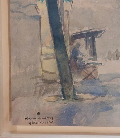 null SET OF 3 WATERCOLORS



- view of the quays of the Seine, Paris, signed Marie...