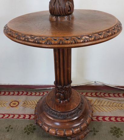 null LAMPADAIRE in carved wood of a woman resting on a shelf

H : 187 cm