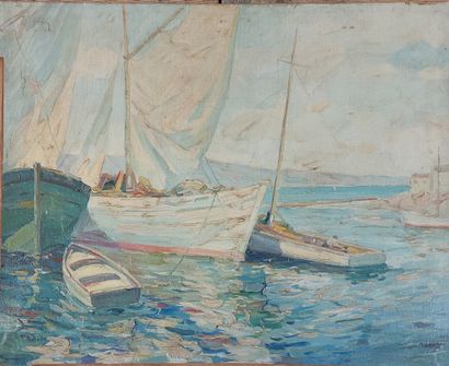 null IMPRESSIONIST SCHOOL, FIRST HALF OF THE 20th CENTURY 

Sailboats and Boats in...