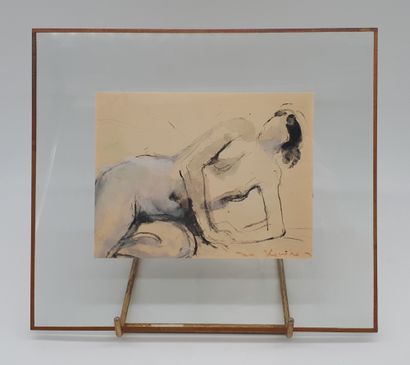 null SET OF 2 DRAWINGS 



- Reclining woman, signed lower left A.Fried and dated...