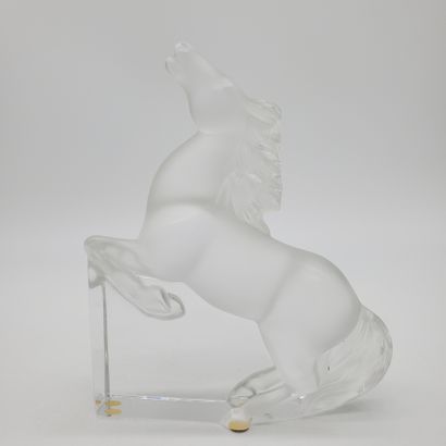 null LALIQUE - France

Paires de serre-livre chevaux en cristal blanc partiellement...