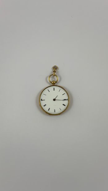 GOUSSET About 1900. Pocket watch in yellow...