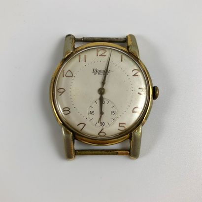 null MONDIA 17 RUBIS About 1950. Ref 2090218. Stainless steel case. White dial, Arabic...