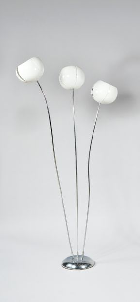 WORK OF THE 1960's Floor lamp with three...