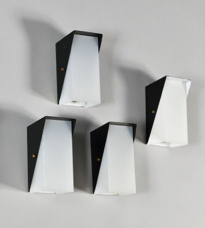 DISDEROT Suite of four parallelepipedic sconces...