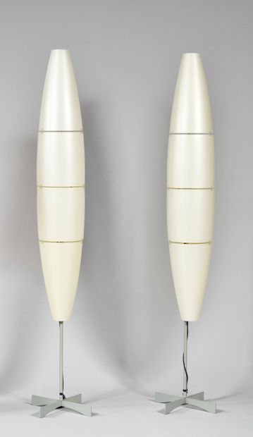 null JOZEPH FORAKIS (NE EN 1962) FOSCARINI EDITEUR Modèle « Havanas » Paire de lampadaires...