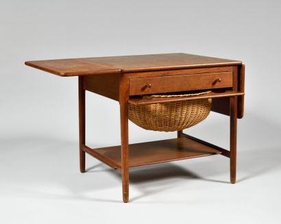 null HANS WEGNER (1914-2007) ANDREAS TUCK EDITEUR Model " AT-33 " Sewing work table...