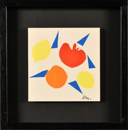 null HENRI MATISSE (1869-1954) Lithograph in color Mourlot Editor, 1956 21 x 21 cm...