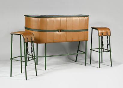 null JACQUES ADNET (1900-1984), IN THE Taste of Bar with curved top in formica, the...