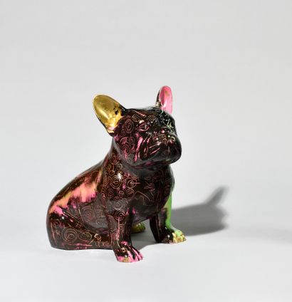 null JULIEN MARINETTI (b. 1967) Doggy John Sculpture in bronze, engraved, lacquered...