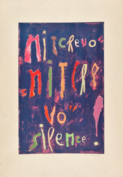 null ANDRÉ LANSKOY (1902-1976) « Nitcrevo nitcrevo » ... silence ! Lithographie en...