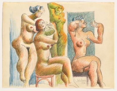 null CHARLES-EDOUARD JEANNERET DIT LE CORBUSIER (1887-1965) Quatre Femmes nues, 1936...
