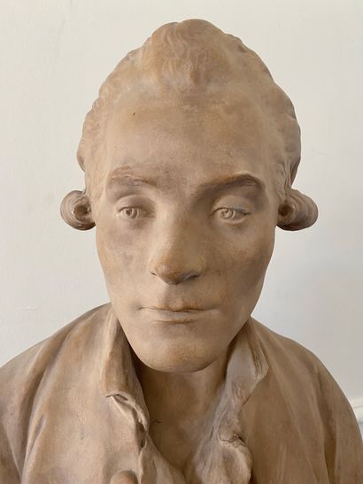 null Antoine HOUDON (1741- 1828) after Portrait of Maximilien de Robespierre Sculpture...