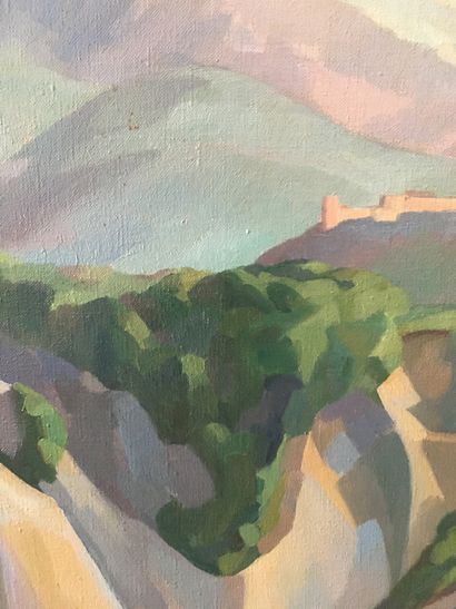 null Lucien AUBERT (1888-1979) Mountain landscape. Oil on canvas, signed lower left....