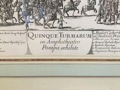 null After Israel SILVEFTRE (1621-1691) Quinque Tumarum in Amphitheatro Pompa exhibita...