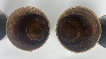 null 
PAIR OF COPPER REFRESHERS in copper on claw feet. Zinc interior. 

18th century....