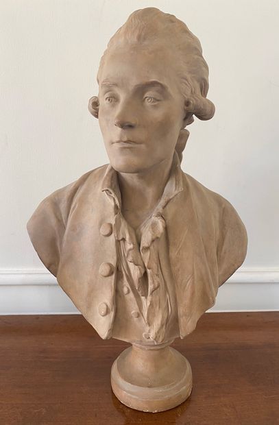 null Antoine HOUDON (1741- 1828) after Portrait of Maximilien de Robespierre Sculpture...