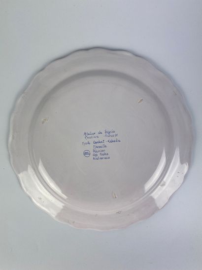 null TWO PLATES AND THREE TABLES in earthenware and modern porcelain (mismatched...