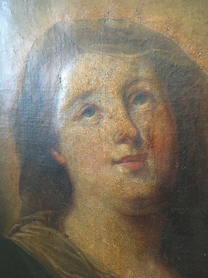 null Charles de la FOSSE (1636-1716) (In the taste of) Virgin Canvas Height : 75...