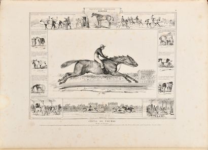 null AUBRY (Charles). Picturesque history of ancient and modern horsemanship. Printed...