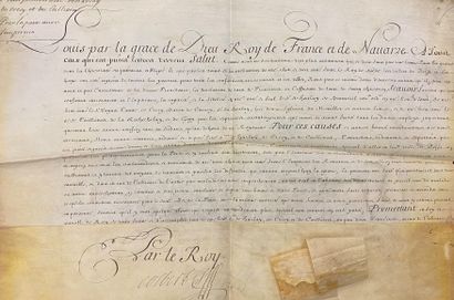 null ANCIEN REGIME. - Set of 6 pieces. Jean-Baptiste COLBERT (signed letter, 1683,...