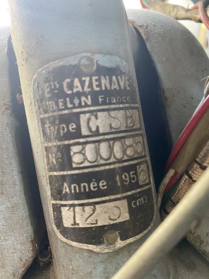 CAZENAVE 1956 N° série : 800085

CGF

Pas de clé La firme Girondine Cazenave,

établie...