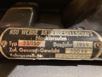 NSU 1960
PRIMA S N° série : 2354735 
CGF Collection + clé Après avoir fabriqué des...