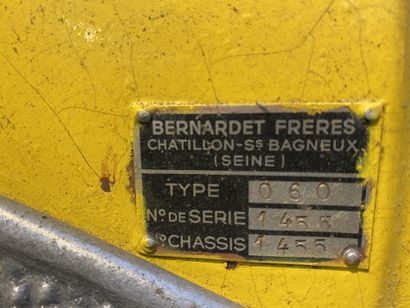 BERNARDET 1956 TYPE 0,60 Serial number: 1884 CGF no key ID number mismatch Ignition...