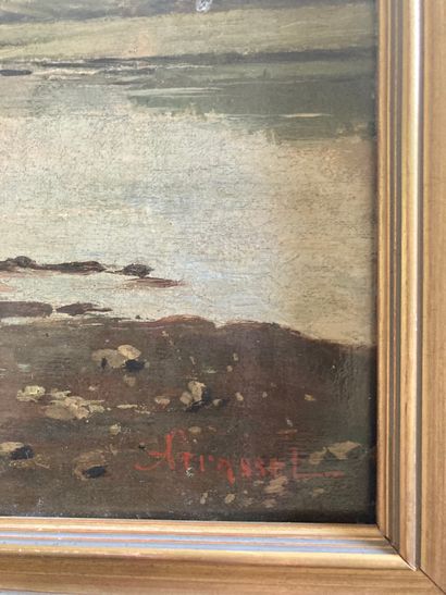null Auguste GRASSET (1829-circa 1884)

Paysage à l'aven

Huile sur toile 

Signée...