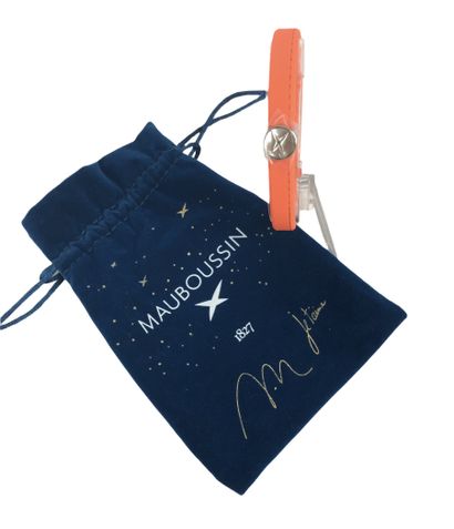 null MAUBOUSSIN Bracelet siglé de l'étoile iconique Mauboussin en silicone orange...