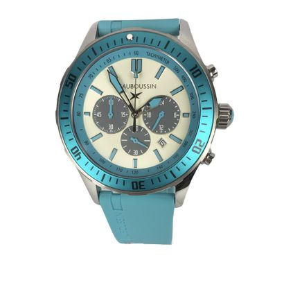 MAUBOUSSIN Watch Turquoise Steel and silicone...