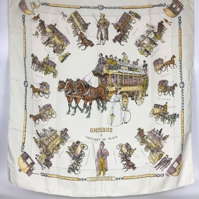 HERMES PARIS Silk scarf titled Omnibus and...