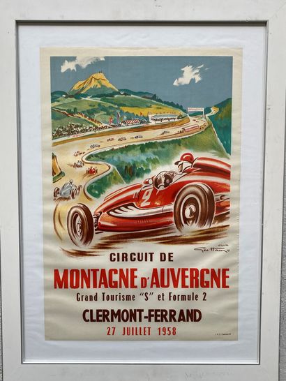 Affiche de course Affiche « Circuit de Montagne d’Auvergne, Clermont-Ferrand 27 juillet...