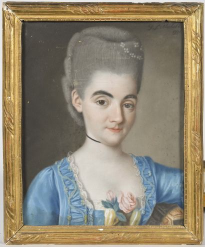 ÉCOLE DU XVIIIE SIECLE Portrait de femme...